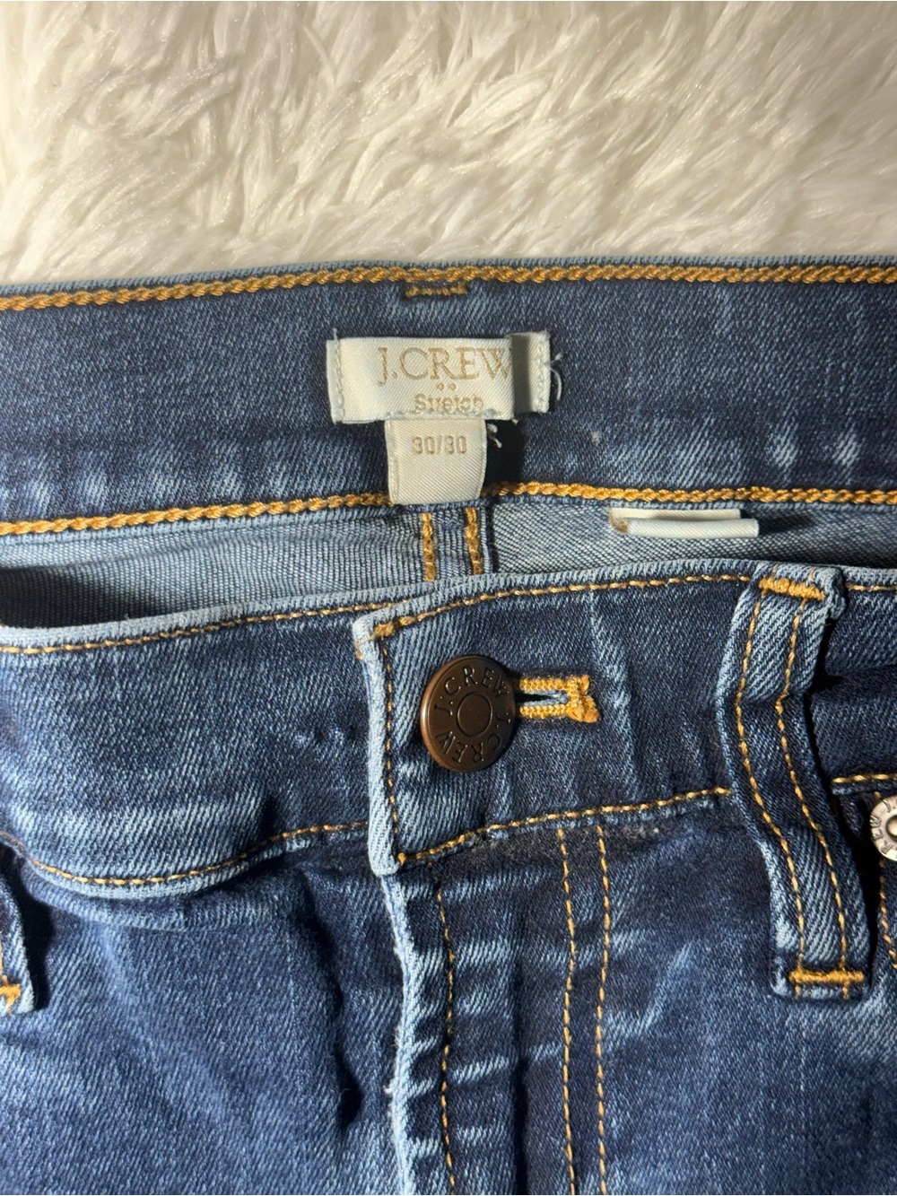 Jeans J.Crew Women's Stretch Skinny Jeans Dark Wash Size 30 (34" Waist) Slim Fit - Picture 3 of 6